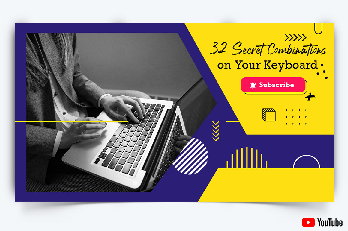 Computer Tricks and Hacking YouTube Thumbnail Design Template-07