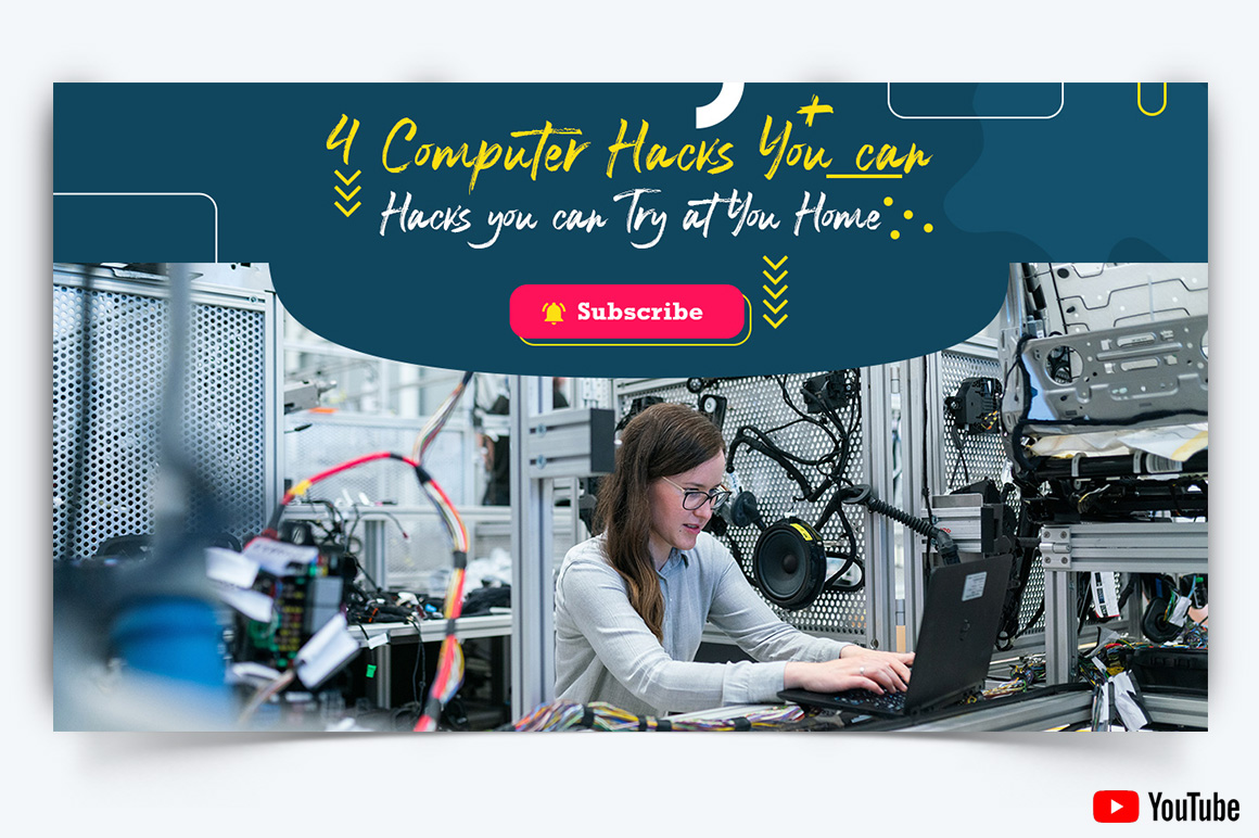 Computer Tricks and Hacking YouTube Thumbnail Design Template-09