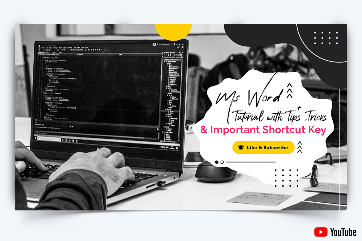 Computer Tricks and Hacking YouTube Thumbnail Design Template-20