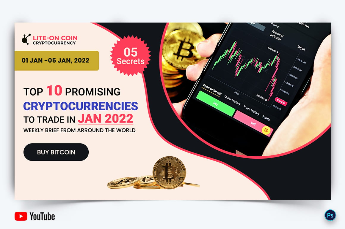 Cryptocurrency YouTube Thumbnail Design Template-01