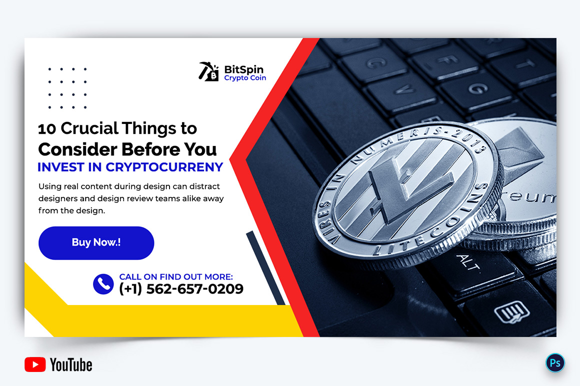 Cryptocurrency YouTube Thumbnail Design Template-12