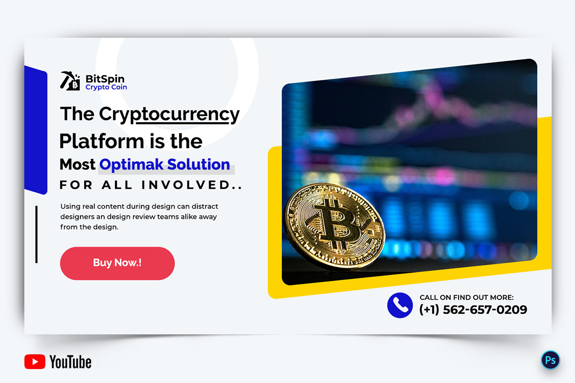 Cryptocurrency YouTube Thumbnail Design Template-16