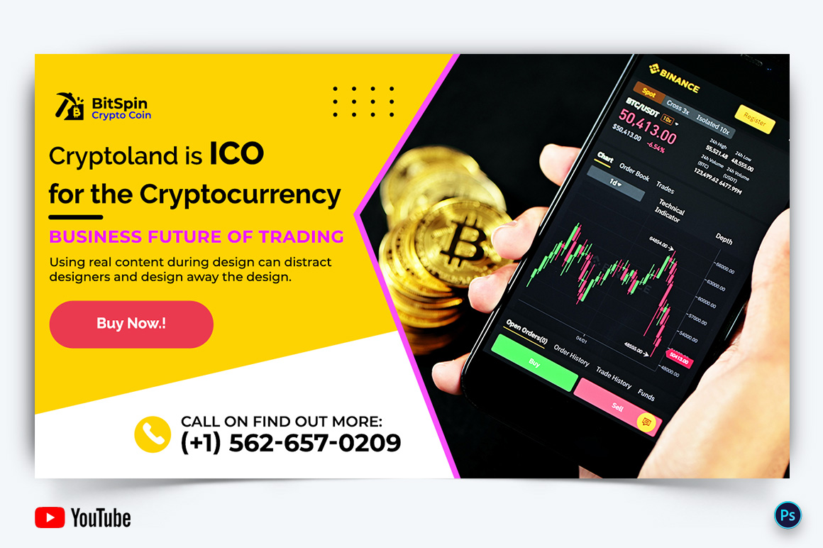 Cryptocurrency YouTube Thumbnail Design Template-17