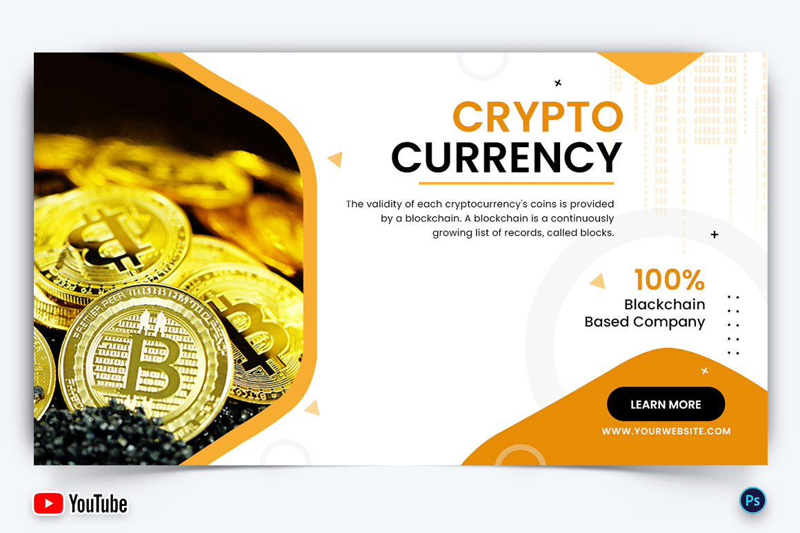 Cryptocurrency YouTube Thumbnail Design Template-21