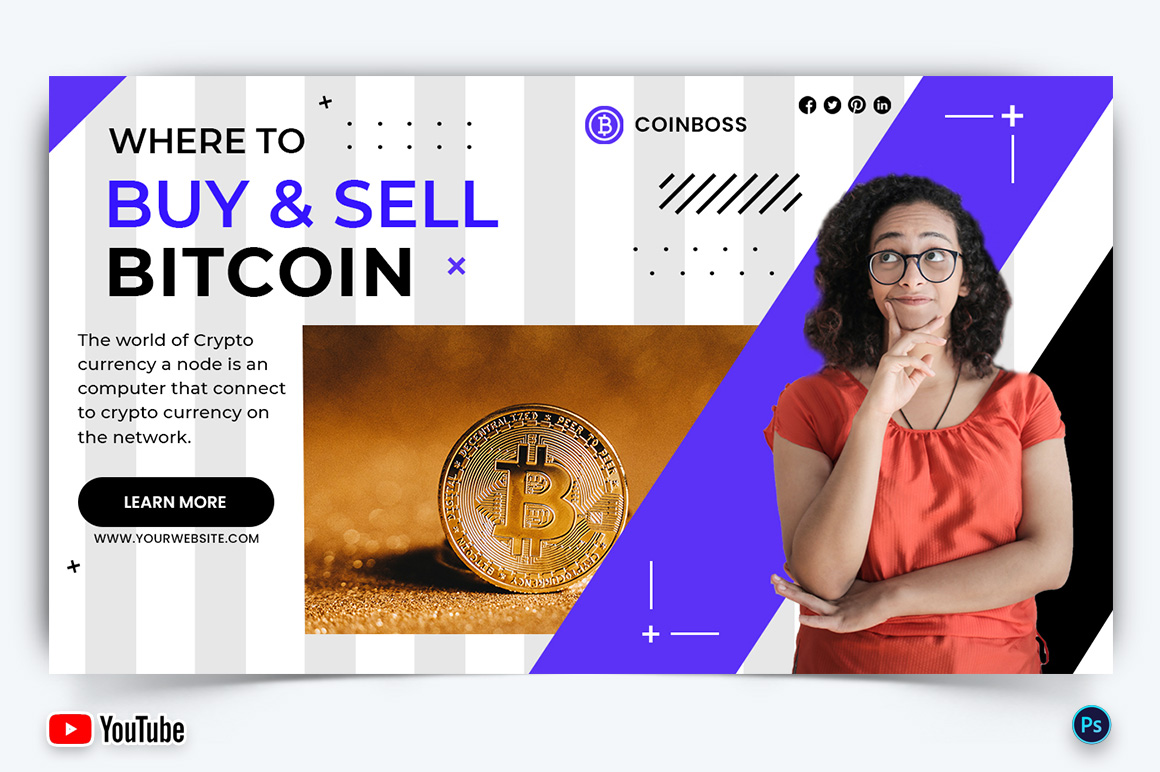 Cryptocurrency YouTube Thumbnail Design Template-25