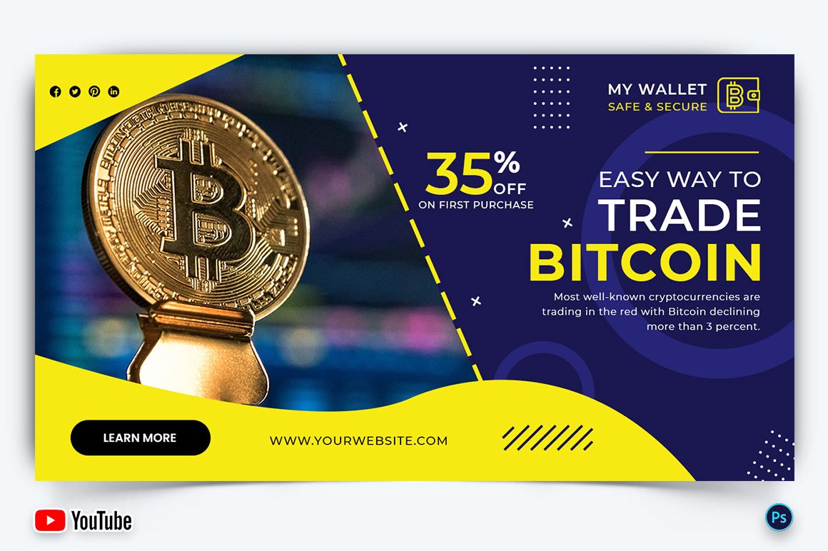 Cryptocurrency YouTube Thumbnail Design Template-26