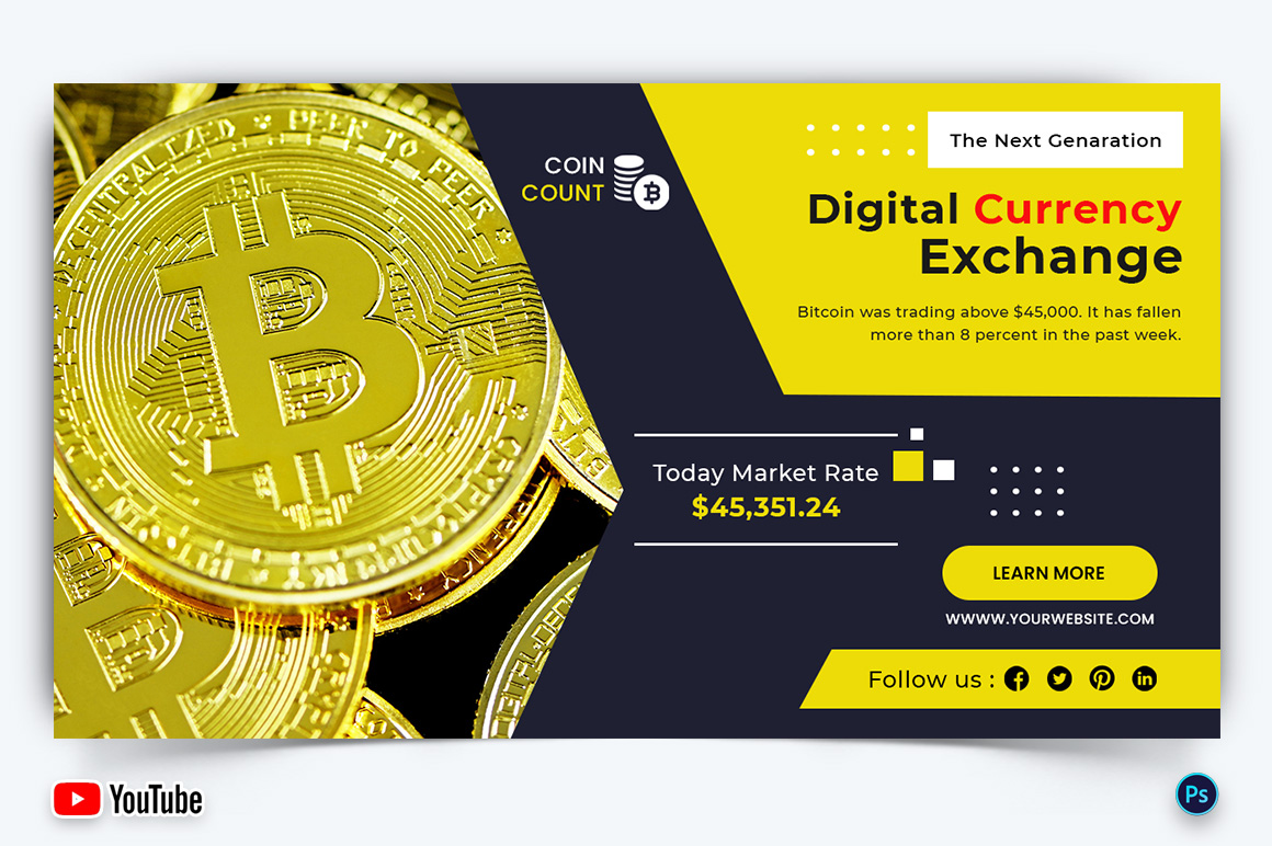 Cryptocurrency YouTube Thumbnail Design Template-27