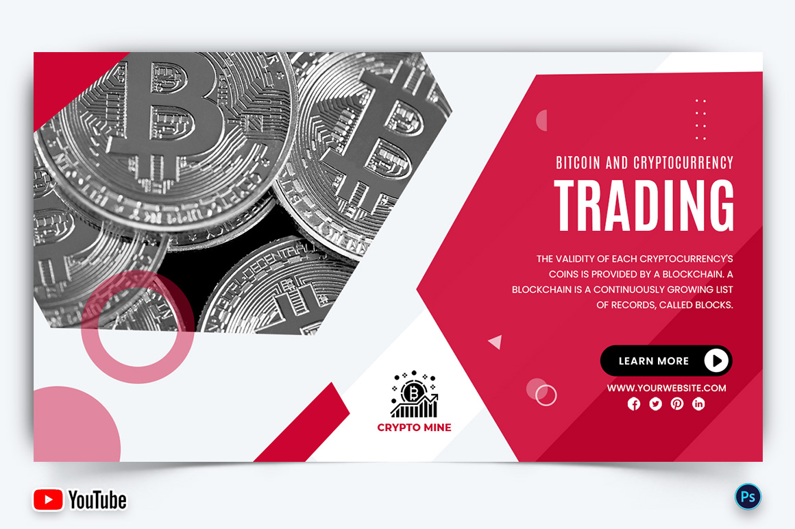 Cryptocurrency YouTube Thumbnail Design Template-29