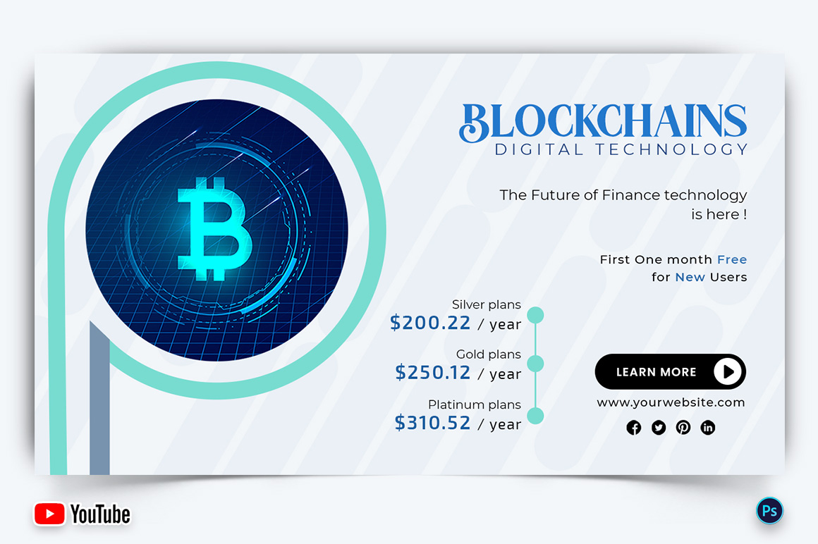 Cryptocurrency YouTube Thumbnail Design Template-34