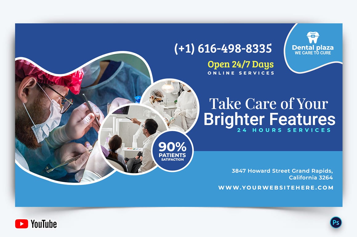 Dental Care YouTube Thumbnail Design Template-01