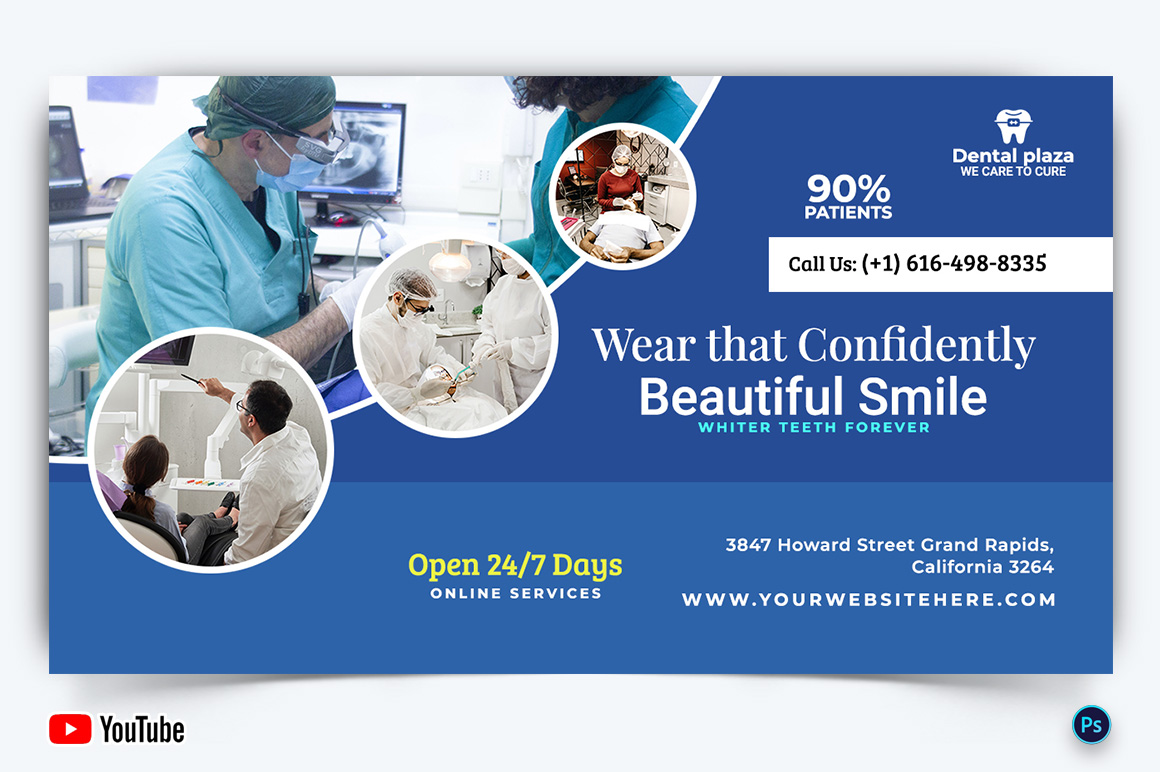 Dental Care YouTube Thumbnail Design Template-06