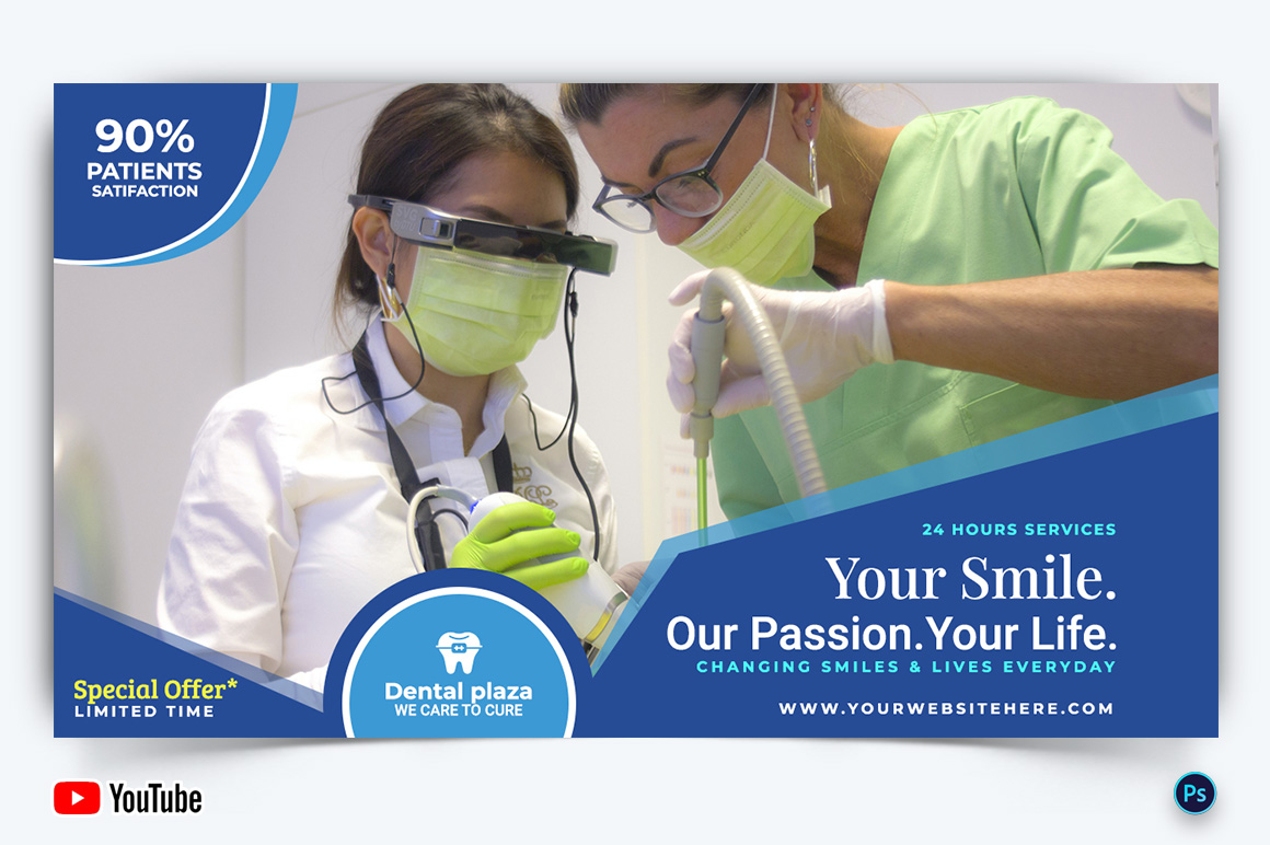 Dental Care YouTube Thumbnail Design Template-07