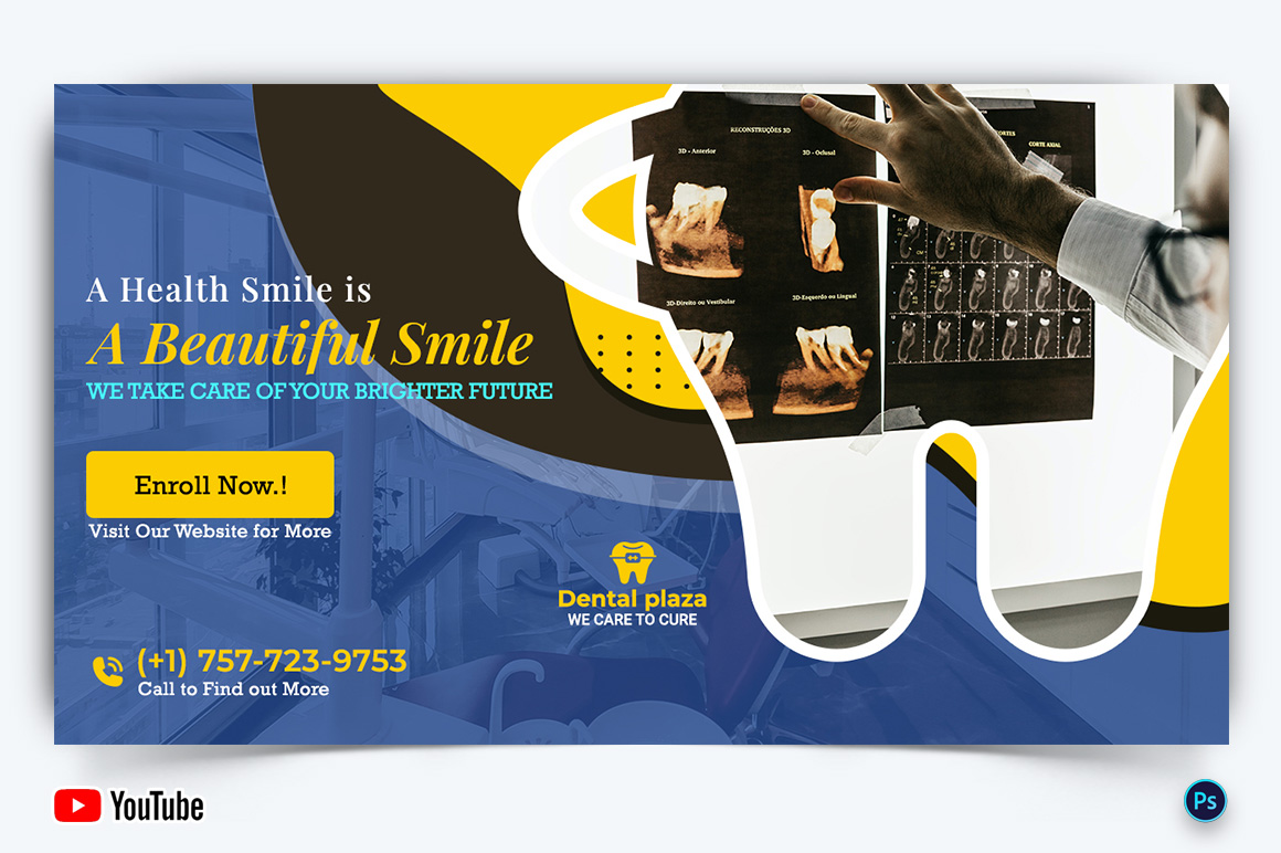 Dental Care YouTube Thumbnail Design Template-10