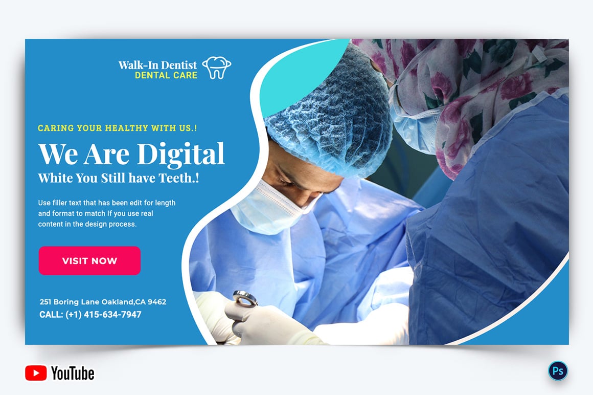 Dental Care YouTube Thumbnail Design Template-19