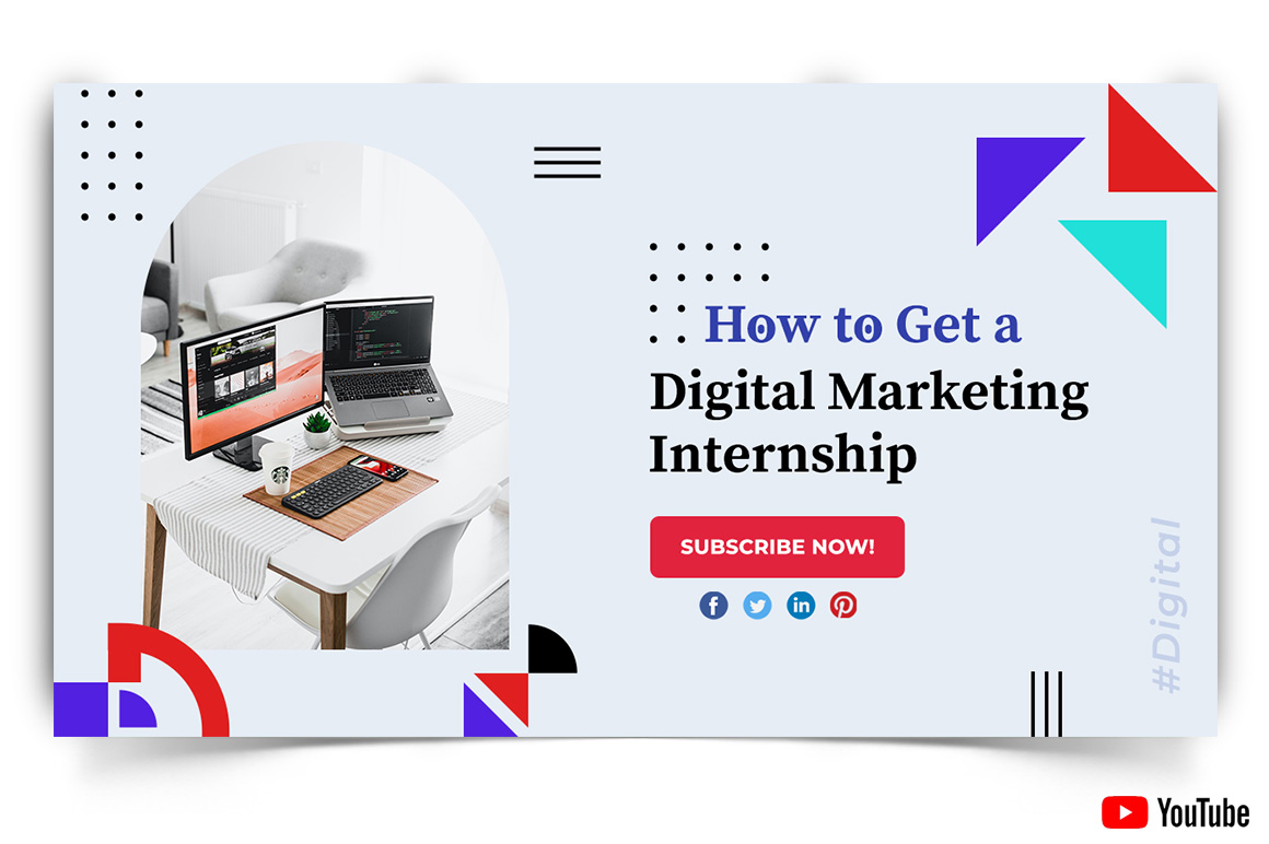 Digital Marketing YouTube Thumbnail Design Template-12