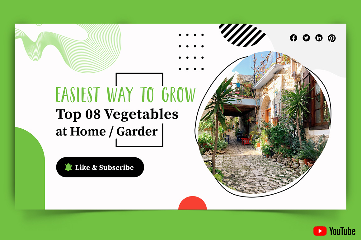 Home Gardening YouTube Thumbnail Design Template-01