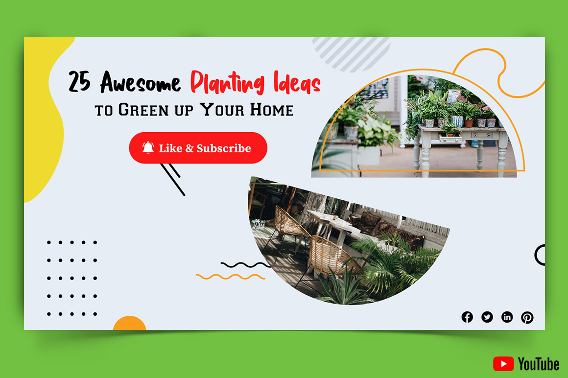 Home Gardening YouTube Thumbnail Design Template-06