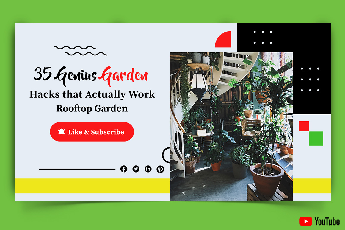 Home Gardening YouTube Thumbnail Design Template-07