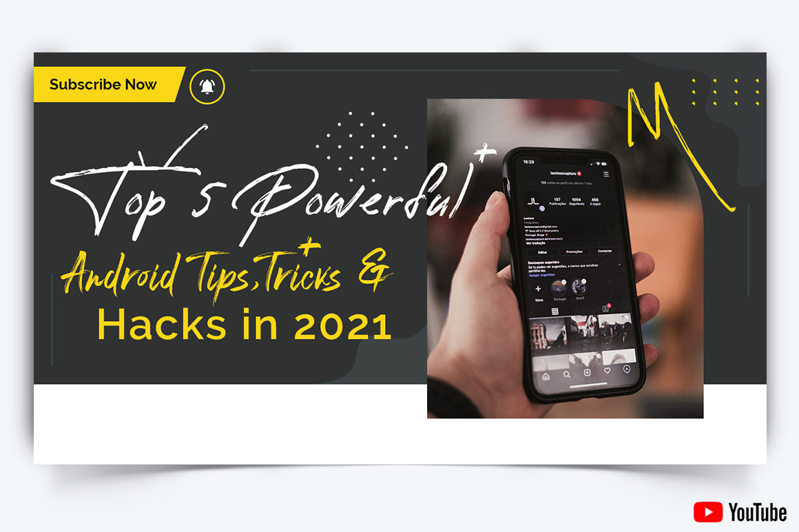 Mobile Tips Tricks YouTube Thumbnail Design Template-05