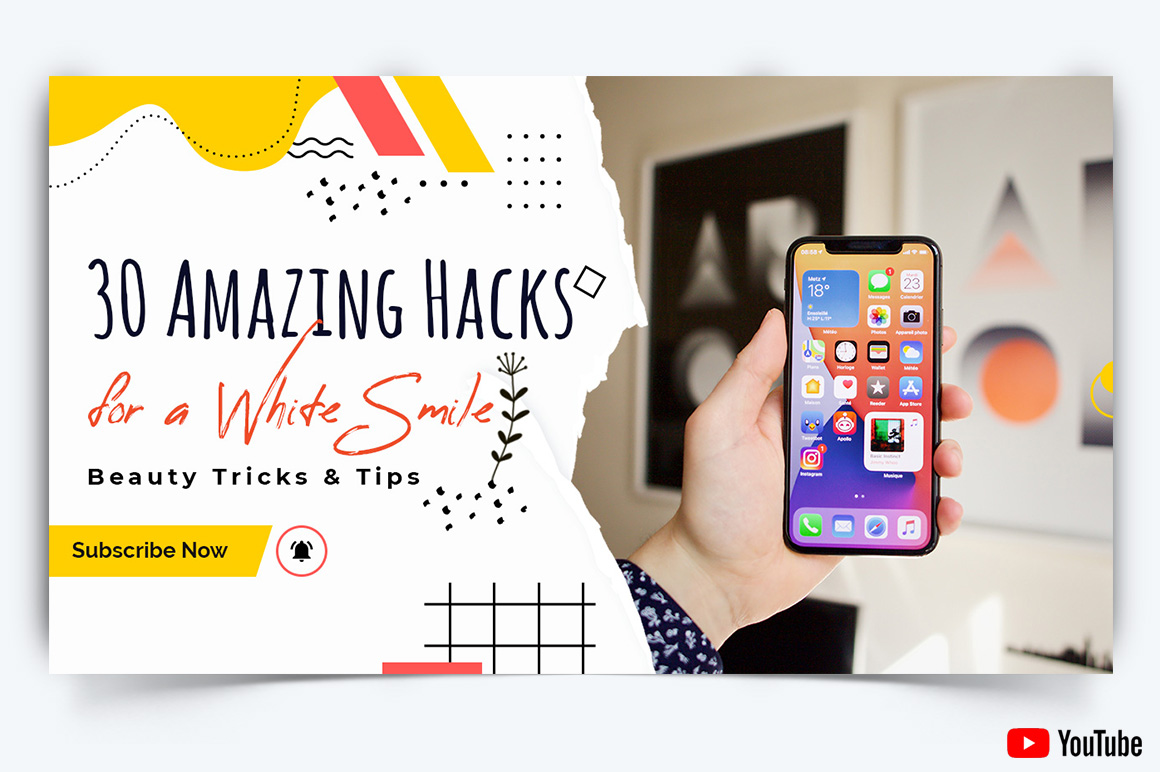 Mobile Tips Tricks YouTube Thumbnail Design Template-15