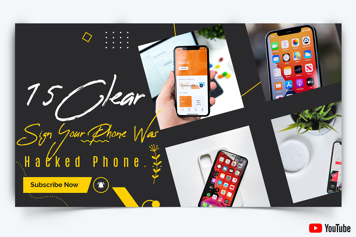 Mobile Tips Tricks YouTube Thumbnail Design Template-19