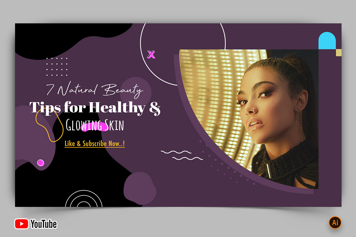 Beauty Tips YouTube Thumbnail Design -12