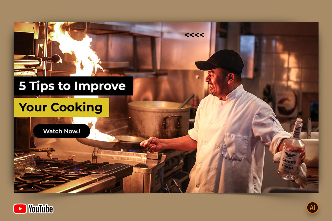 Chef Cooking YouTube Thumbnail Design -03