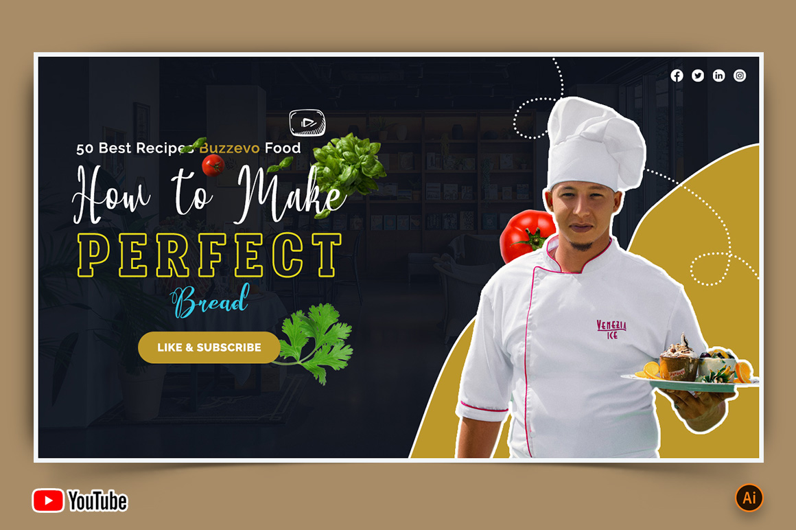 Chef Cooking YouTube Thumbnail Design -04