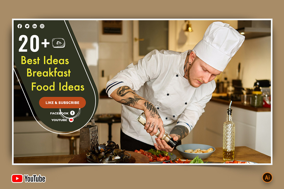 Chef Cooking YouTube Thumbnail Design -07