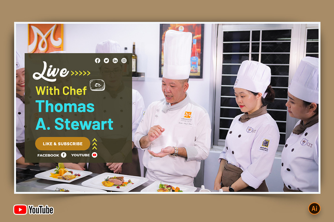 Chef Cooking YouTube Thumbnail Design -09