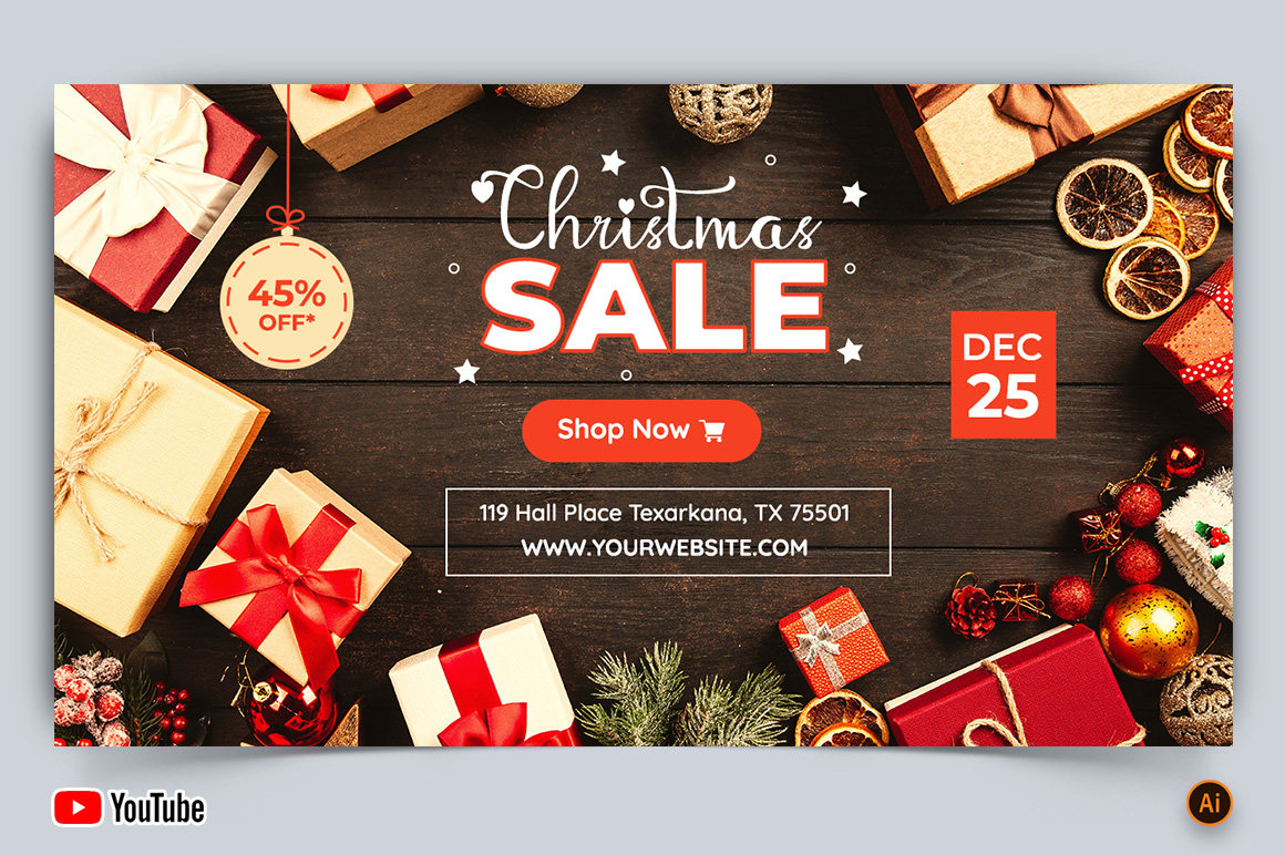 Christmas Sale YouTube Thumbnail Design -02