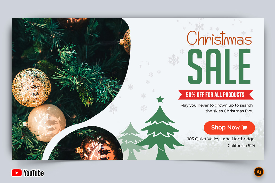 Christmas Sale YouTube Thumbnail Design -03