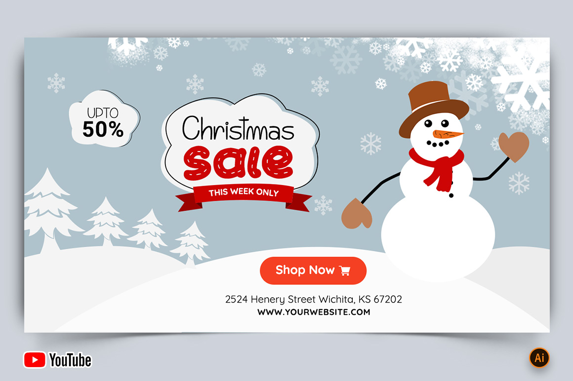 Christmas Sale YouTube Thumbnail Design -06