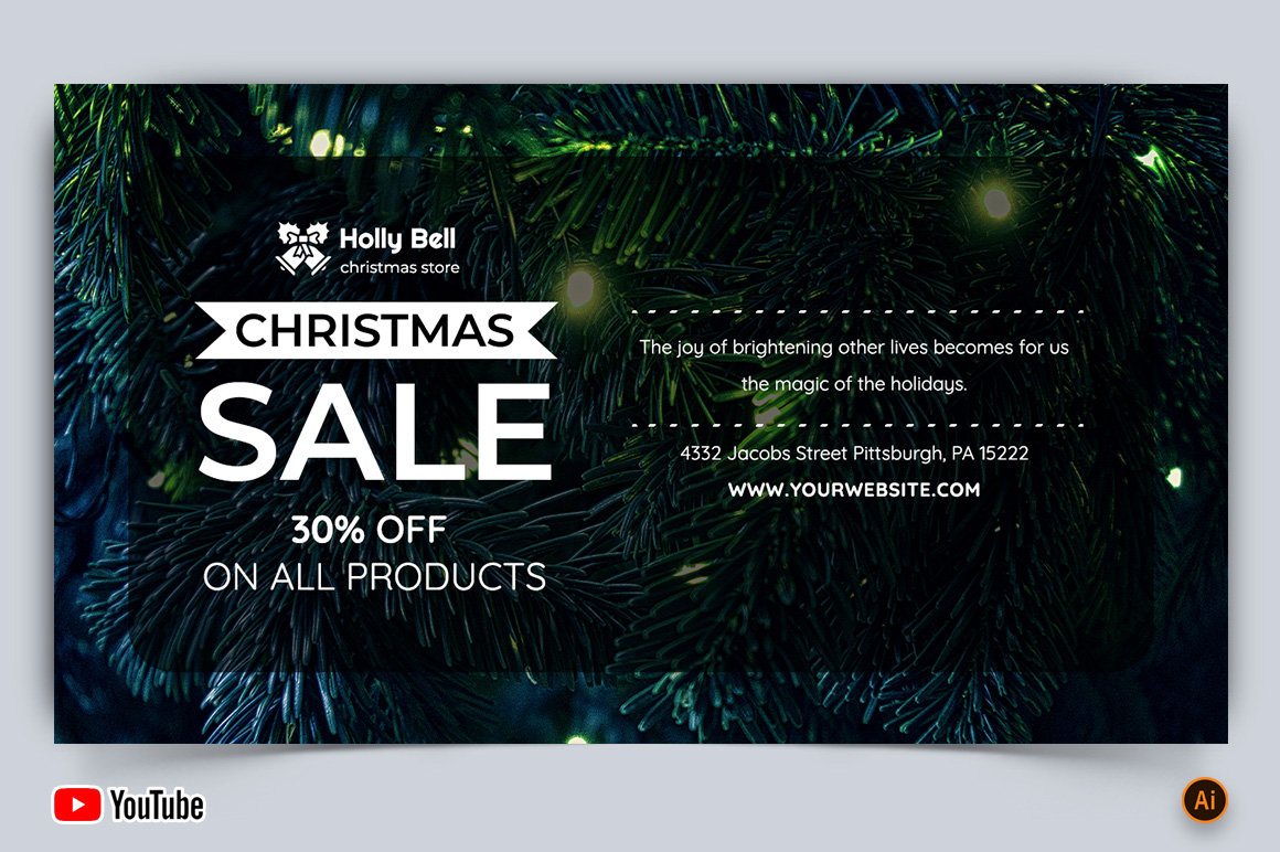 Christmas Sale YouTube Thumbnail Design -08