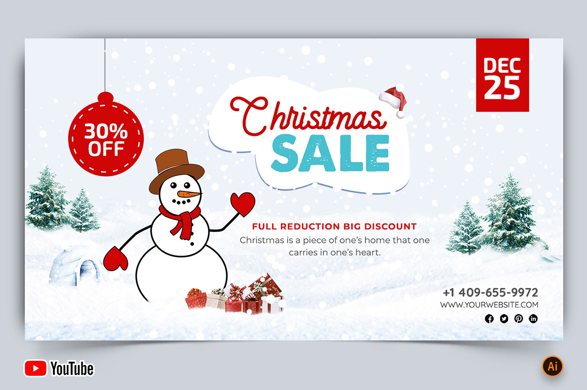 Christmas Sale YouTube Thumbnail Design -09