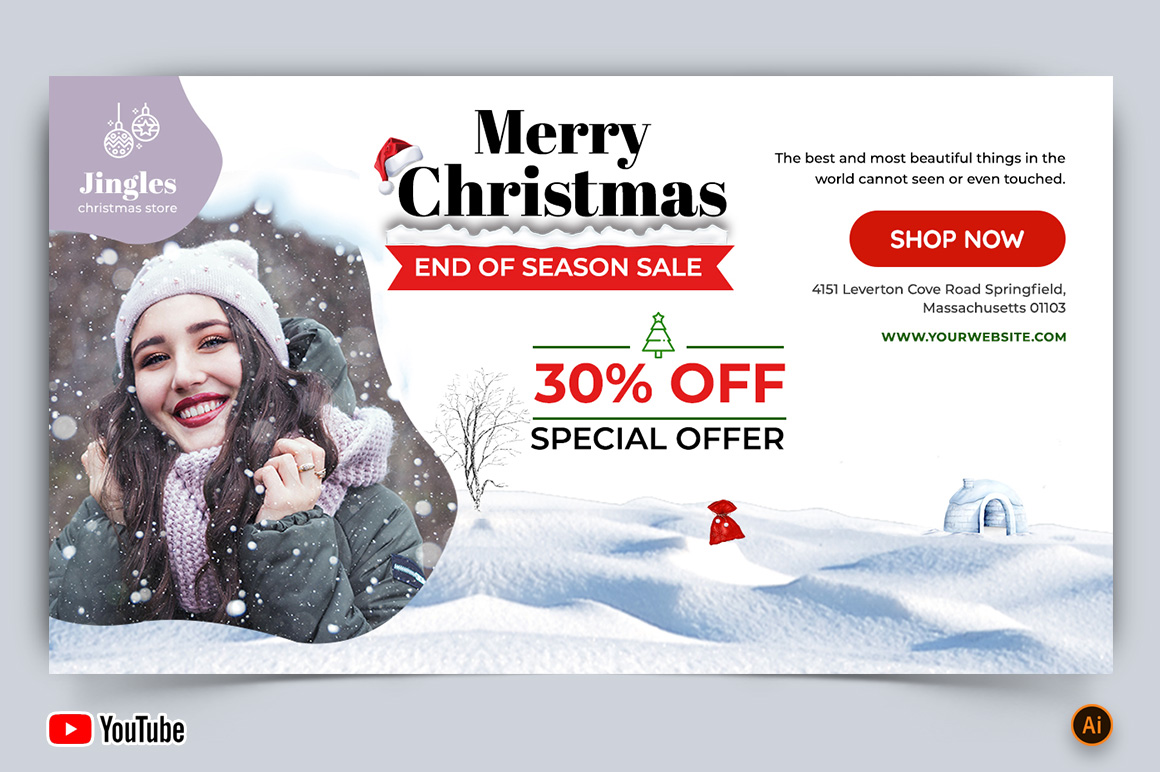 Christmas Sale YouTube Thumbnail Design -14