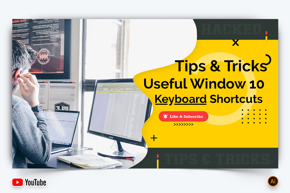 Computer Tricks and Hacking YouTube Thumbnail Design -18