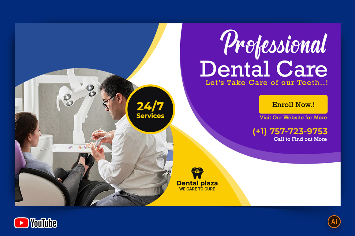 Dental Care YouTube Thumbnail Design -04