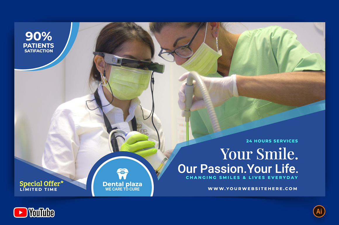 Dental Care YouTube Thumbnail Design -07