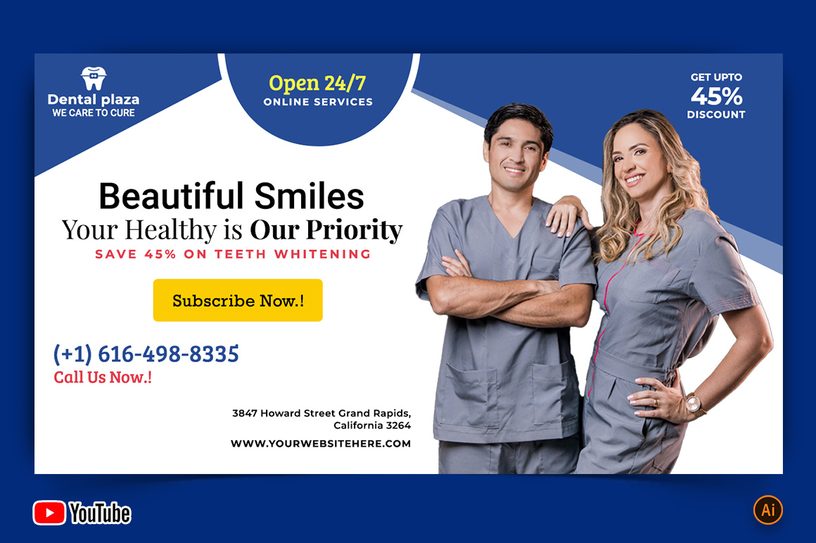 Dental Care YouTube Thumbnail Design -08