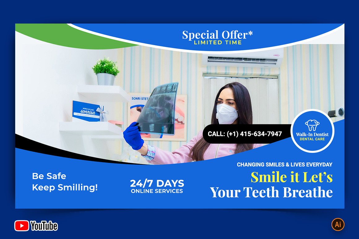 Dental Care YouTube Thumbnail Design -11