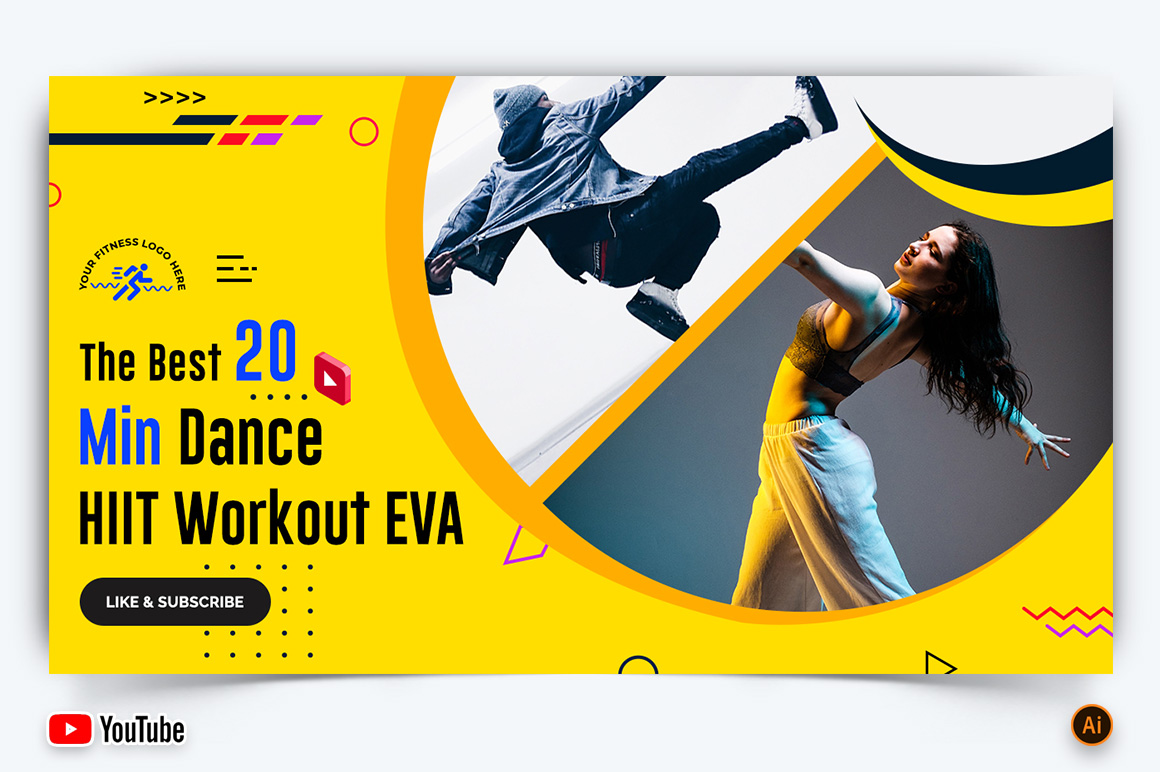 Gym and Fitness YouTube Thumbnail Design -14