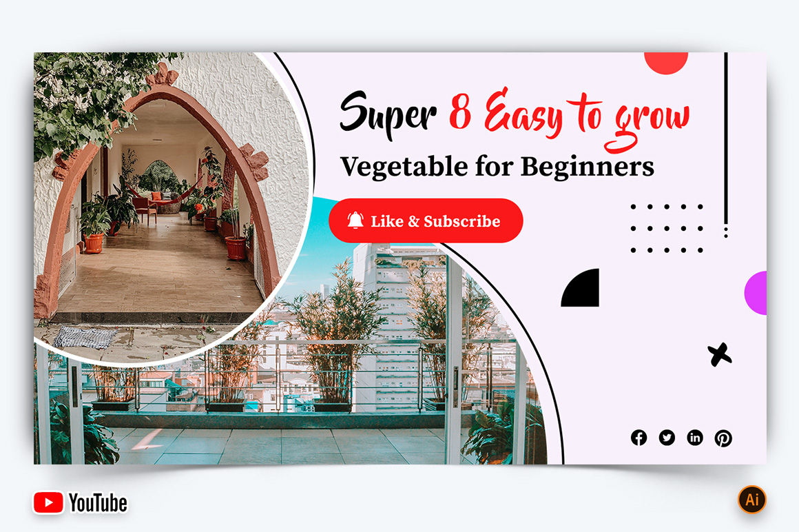 Home Gardening YouTube Thumbnail Design -10