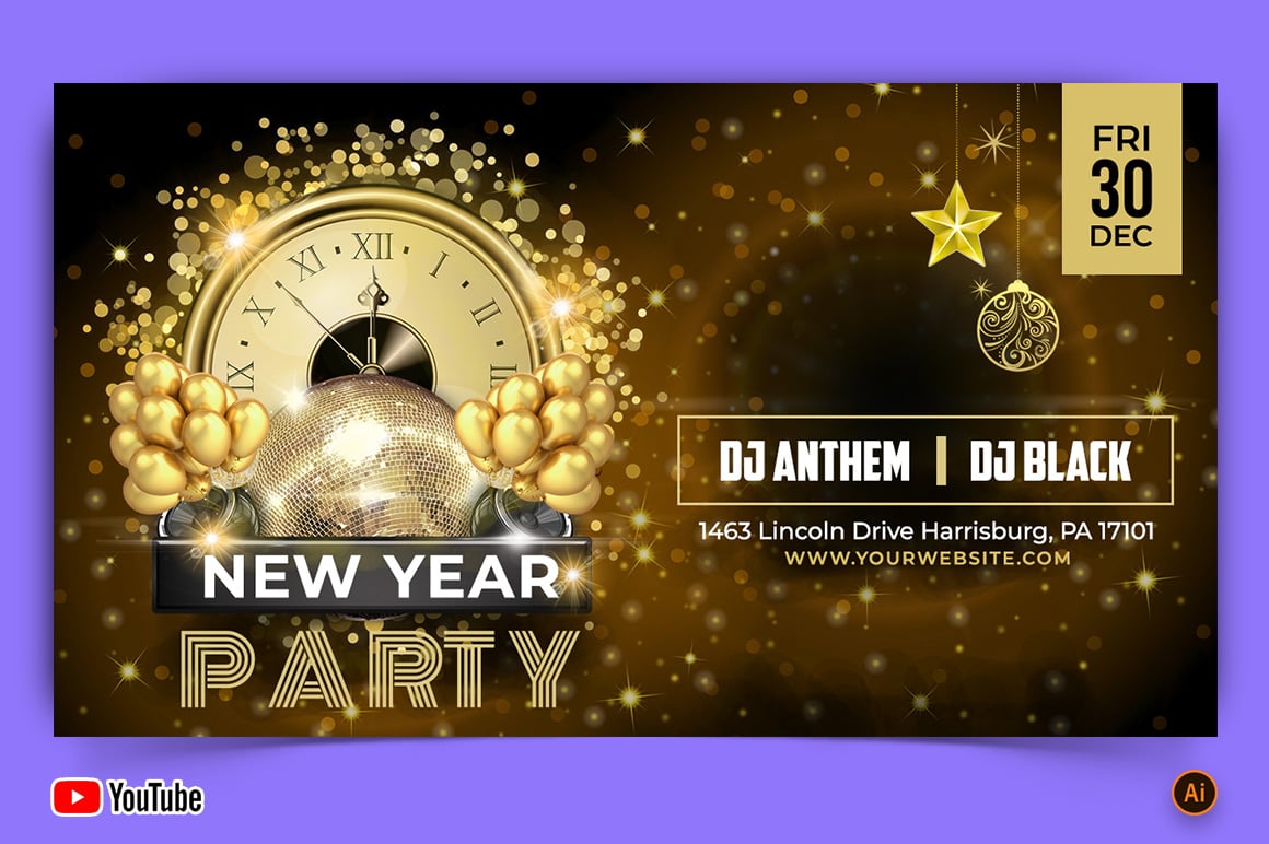 New Year YouTube Thumbnail Design -02