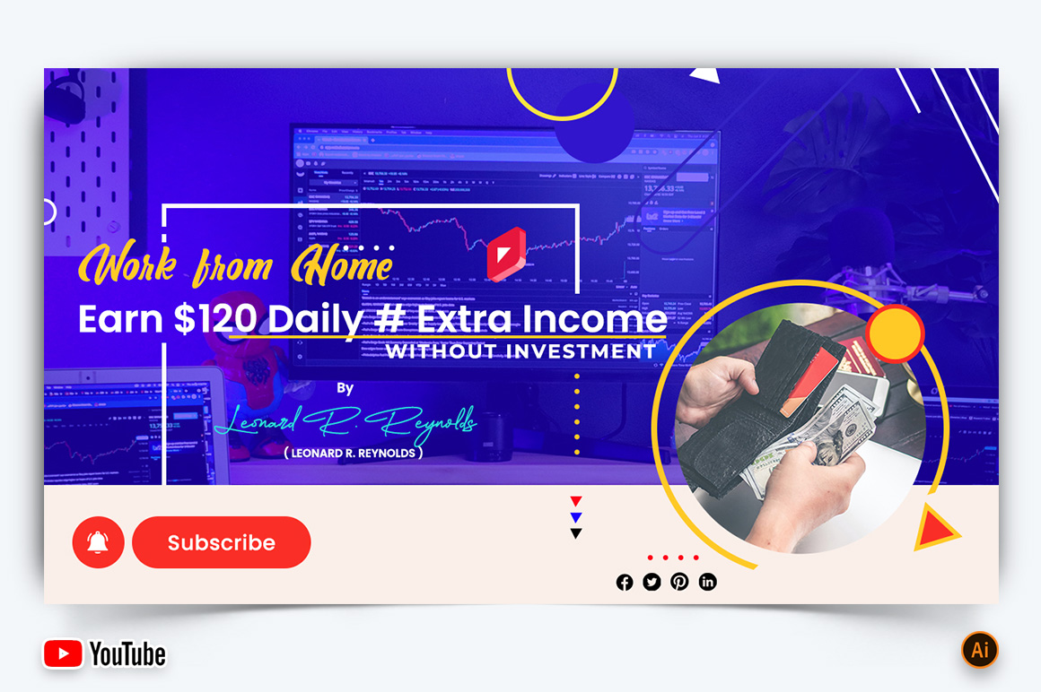 Online Money Earnings YouTube Thumbnail Design -11