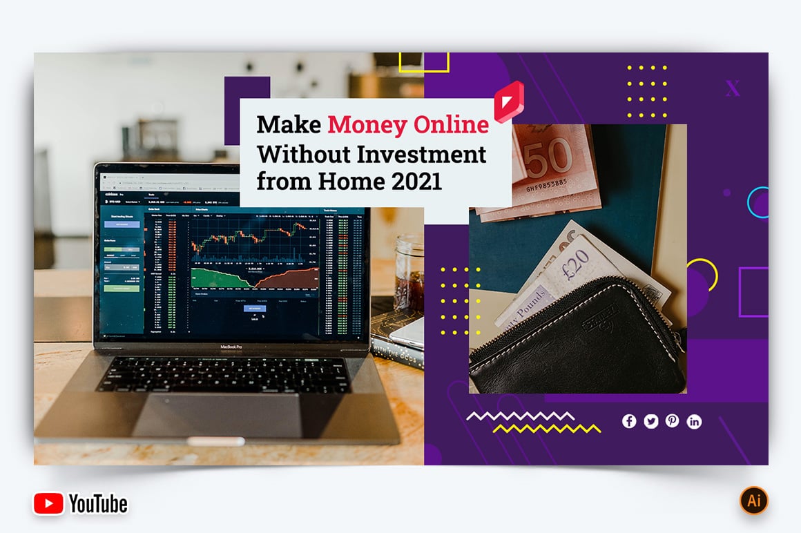 Online Money Earnings YouTube Thumbnail Design -19