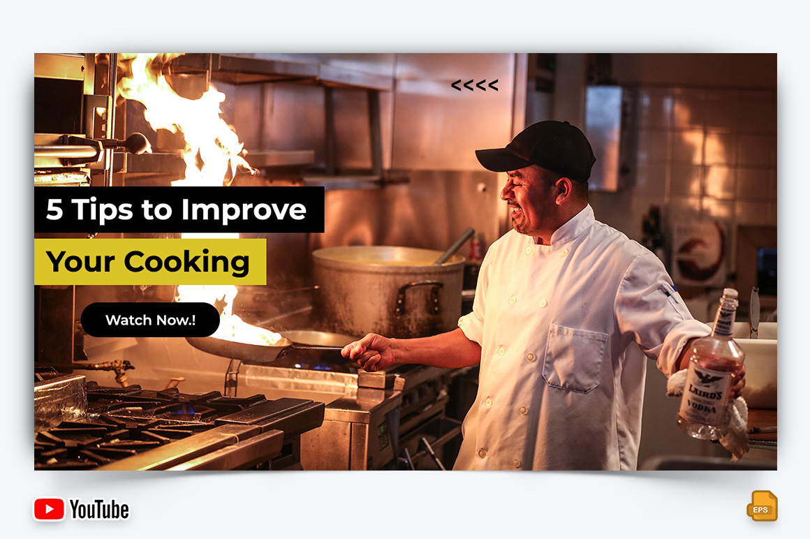 Chef Cooking YouTube Thumbnail Design -003