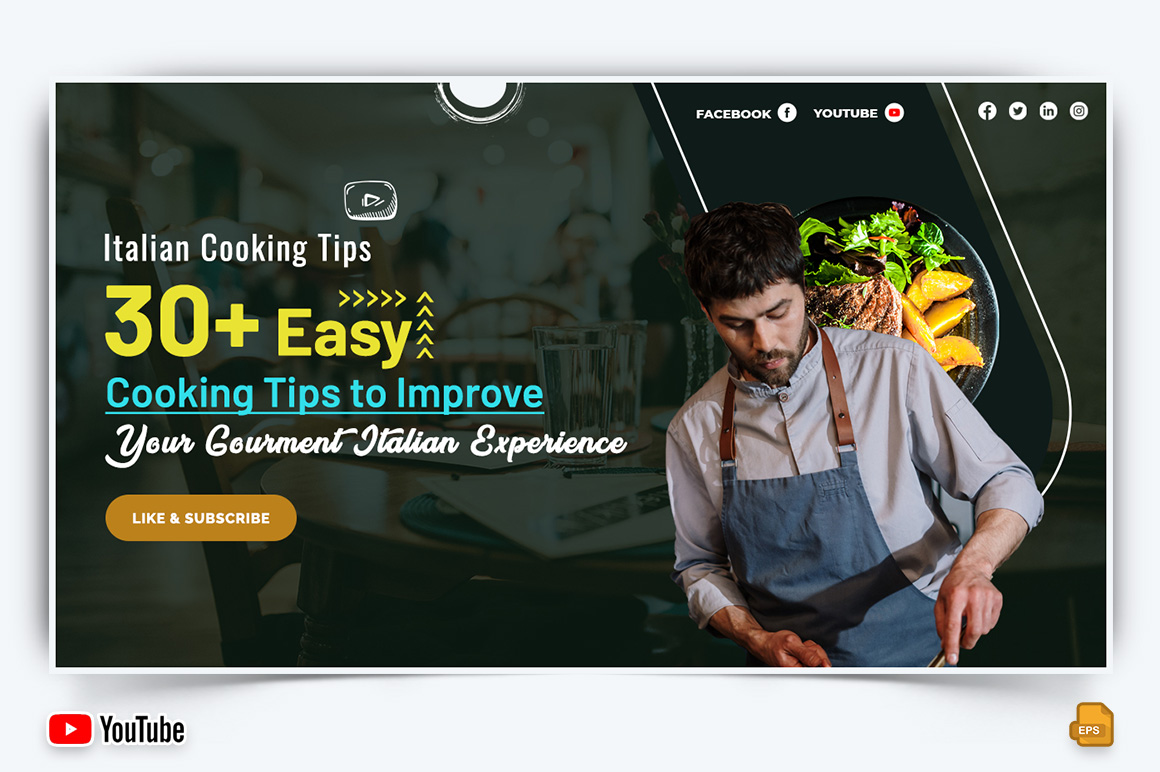 Chef Cooking YouTube Thumbnail Design -008