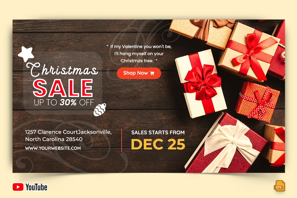 Christmas Sale YouTube Thumbnail Design -001