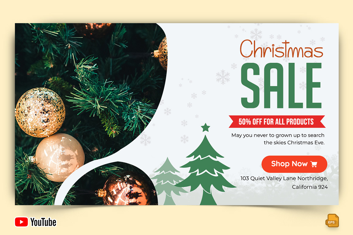 Christmas Sale YouTube Thumbnail Design -003